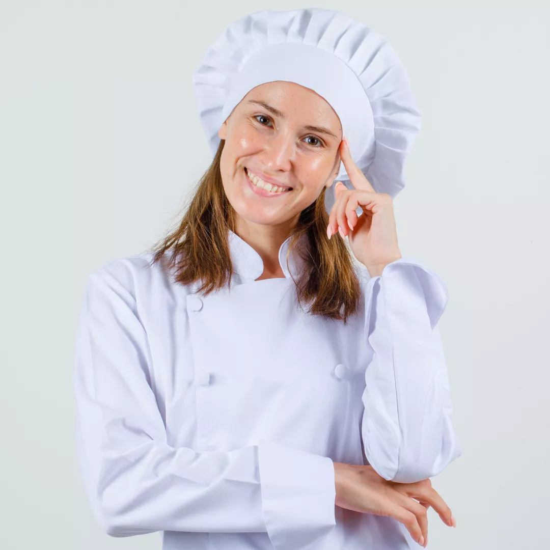Kiara in her kitchen