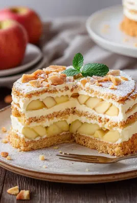 Apfel-Mascarpone-Torte mit Mandelboden