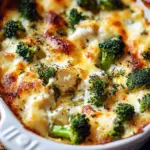 Brokkoli H&auml;hnchen Auflauf mit Frischk&auml;se und Mozzarella