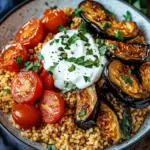 Bulgur with Tomatoes, Eggplant, and Yogurt
