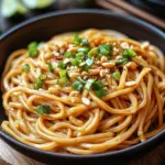 Chinesische Nudeln mit Erdnusssauce
