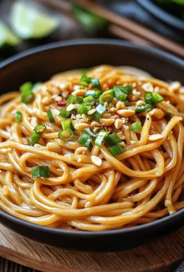 Chinesische Nudeln mit Erdnusssauce