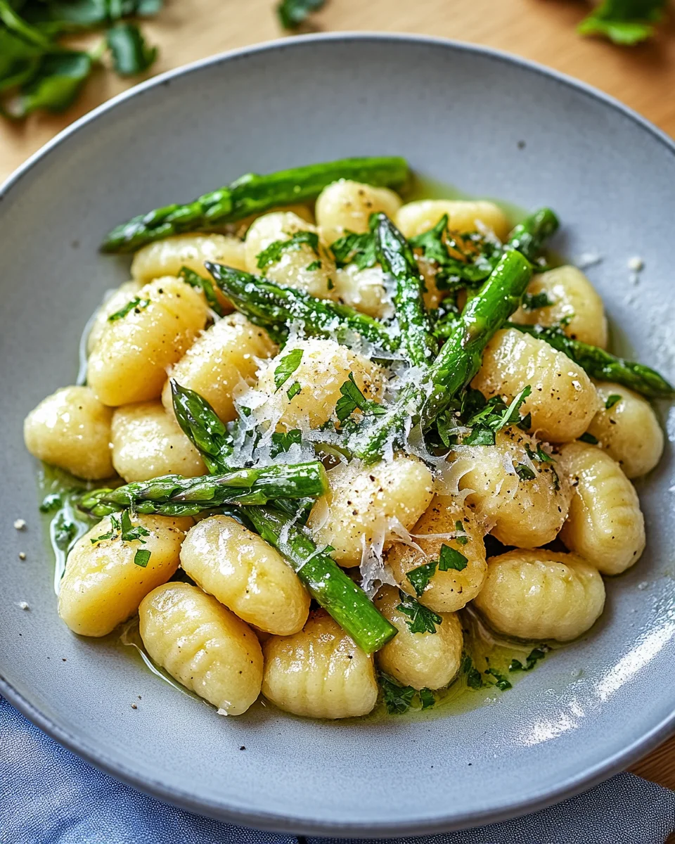 Gnocchi mit gr&uuml;nem Spargel