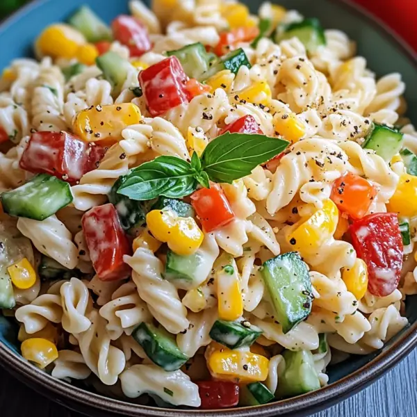 Kinder Nudelsalat mit Frischkäse