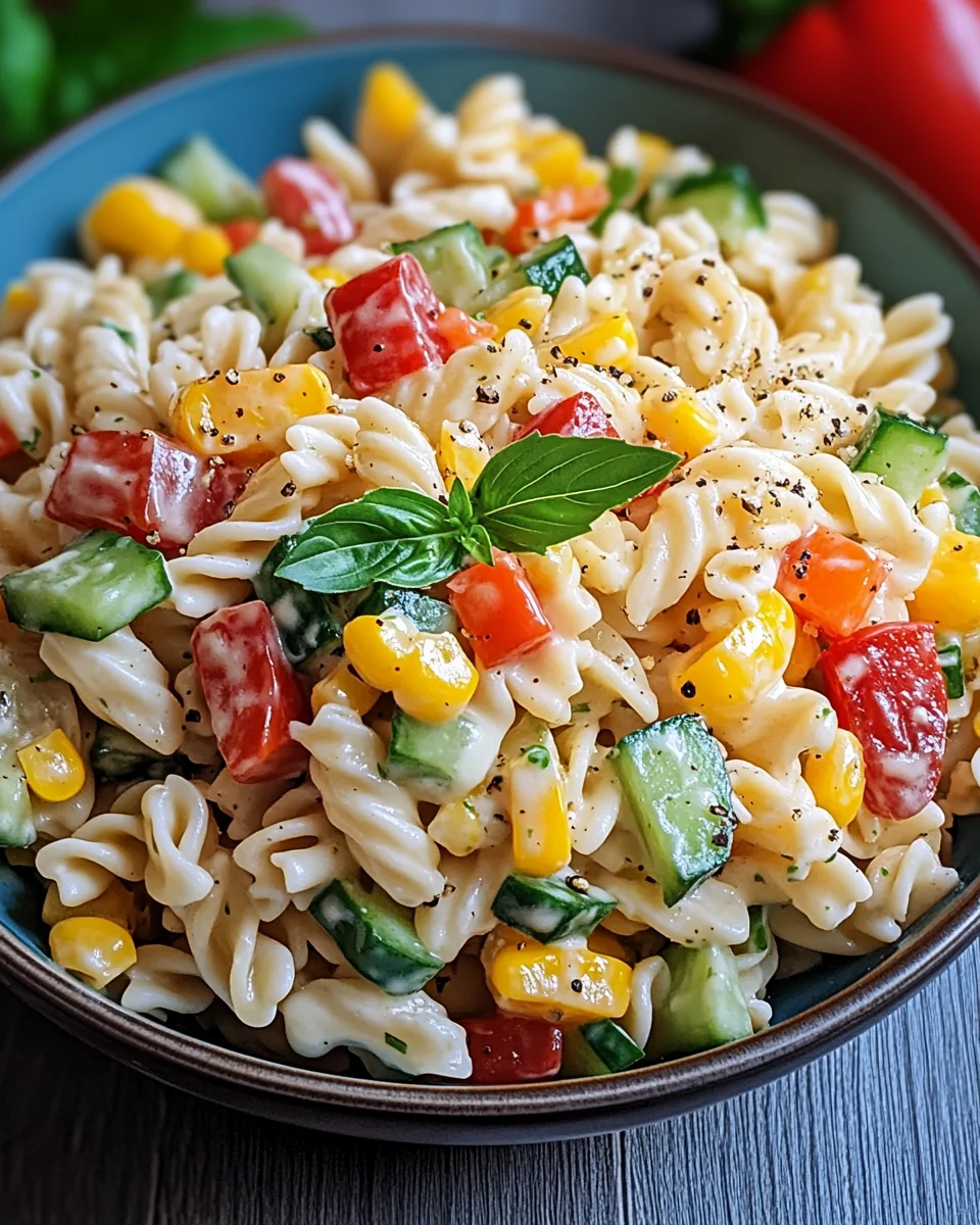 Kinder Nudelsalat mit Frischk&auml;se