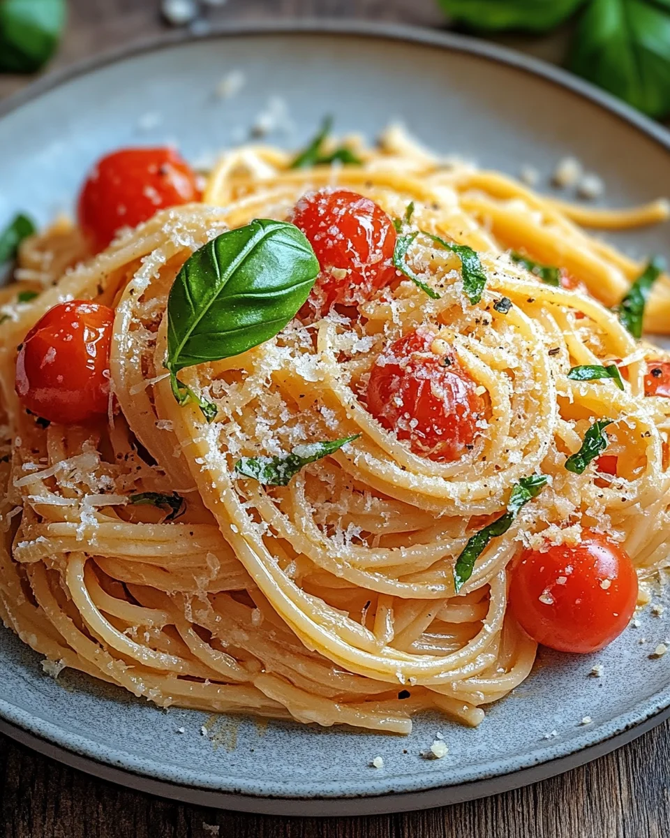 Linguine mit Tomaten-Parmesansoße 22 Linguine mit Tomaten-Parmesansoße