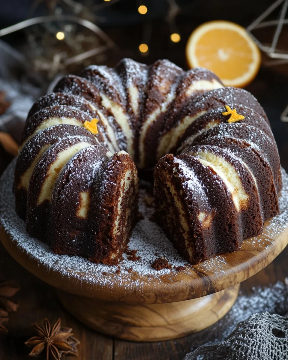 Marmor-Lebkuchen-Gugelhupf