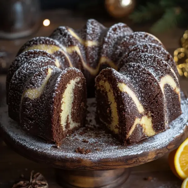 Marmor-Lebkuchen-Gugelhupf