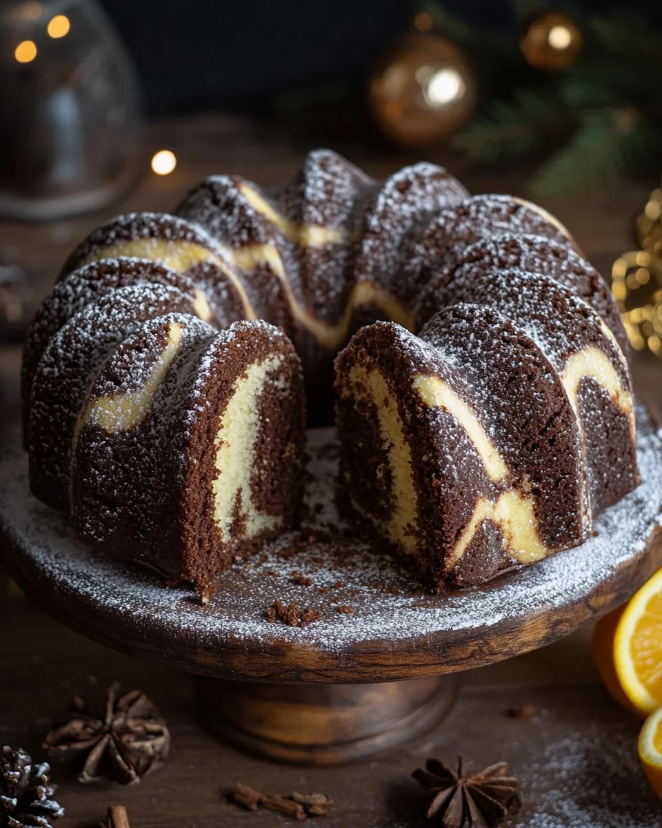 Marmor-Lebkuchen-Gugelhupf