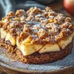 Marmorierter Apfel-Streuselkuchen mit Zimt und N&uuml;ssen