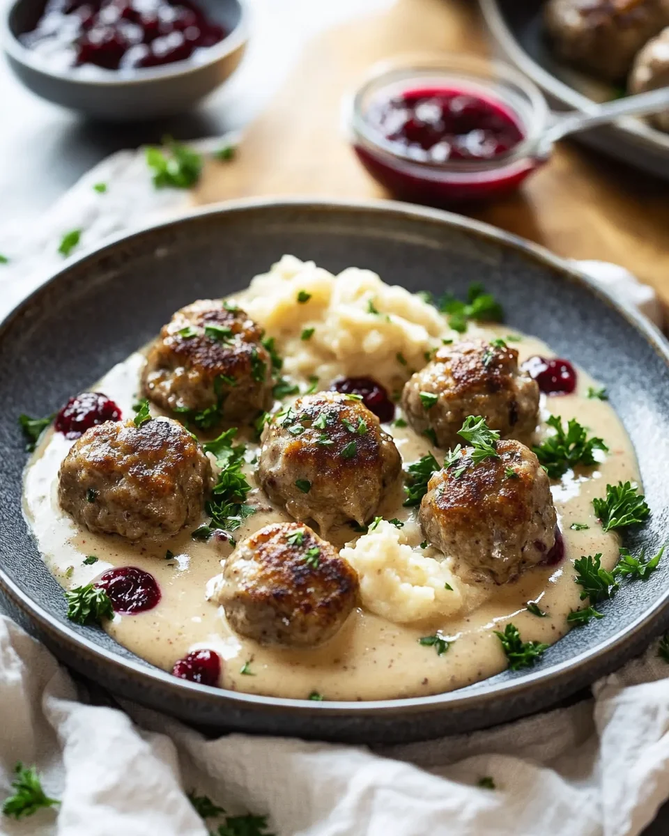 Rezept f&uuml;r Schwedische K&ouml;ttbullar mit Rahmsauce