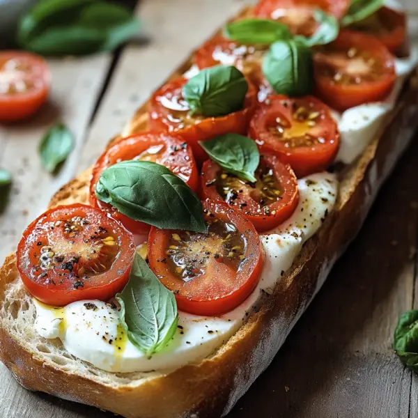 Schnelles Tomaten-Mozzarella-Baguette