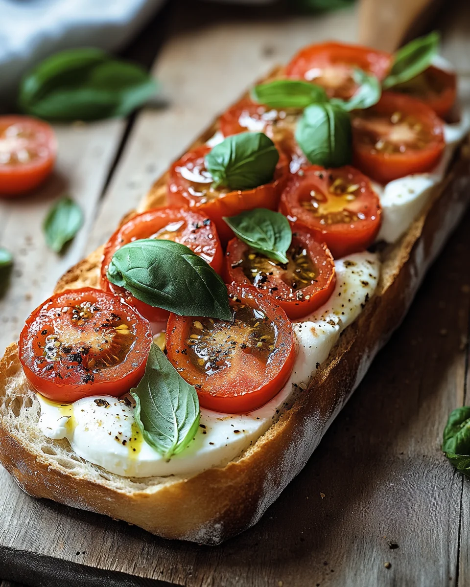 Schnelles Tomaten-Mozzarella-Baguette