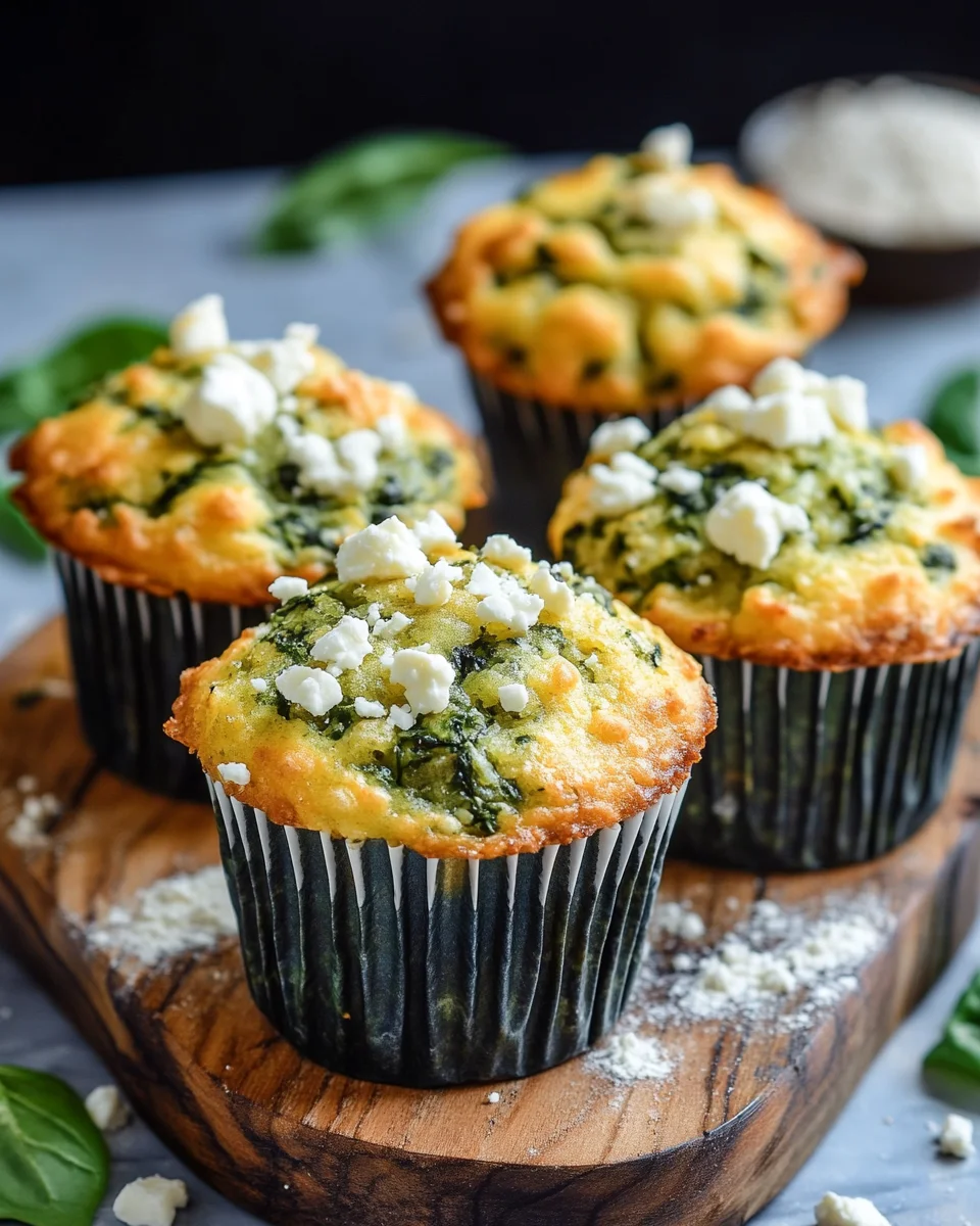 Spinat-Feta-Muffins mit doppelt Käse und Crunch