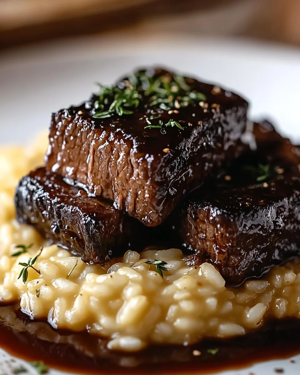 Tender Beef Brisket in Cola with Creamy Parmesan Risotto