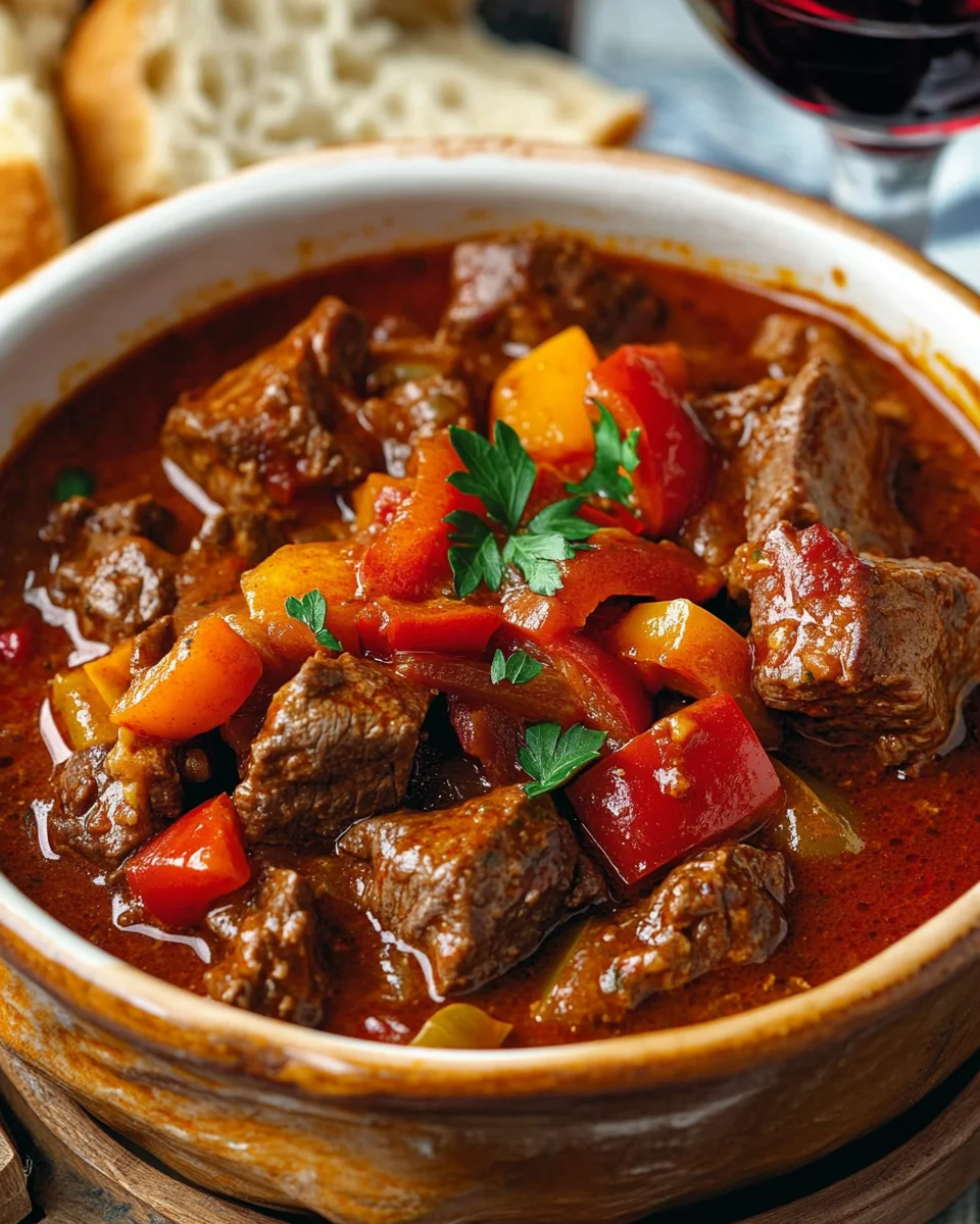 Ungarisches Paprika-Gulasch Rezept