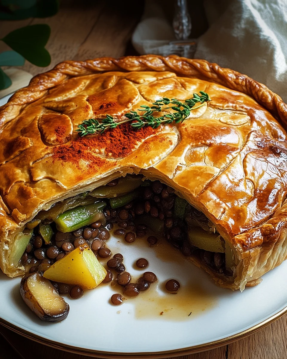 Wirsing-Pie mit Pilz-Linsen-Kartoffelf&uuml;llung