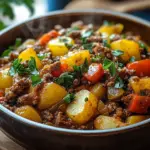Bauerntopf mit Hackfleisch, Kartoffeln & Paprika