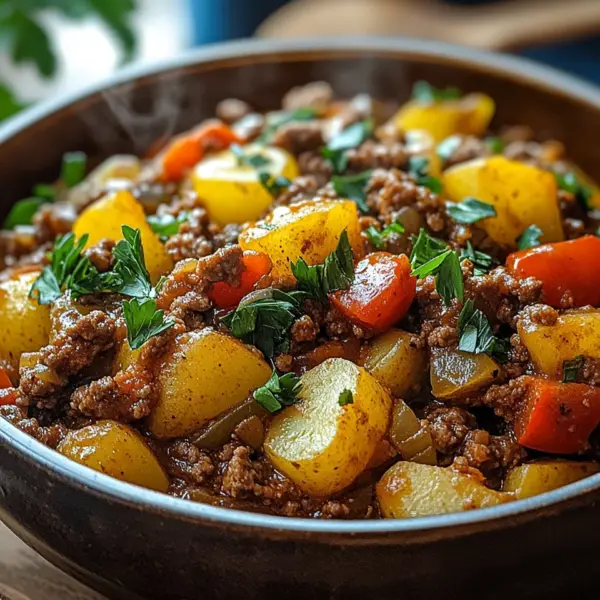 Bauerntopf mit Hackfleisch, Kartoffeln & Paprika