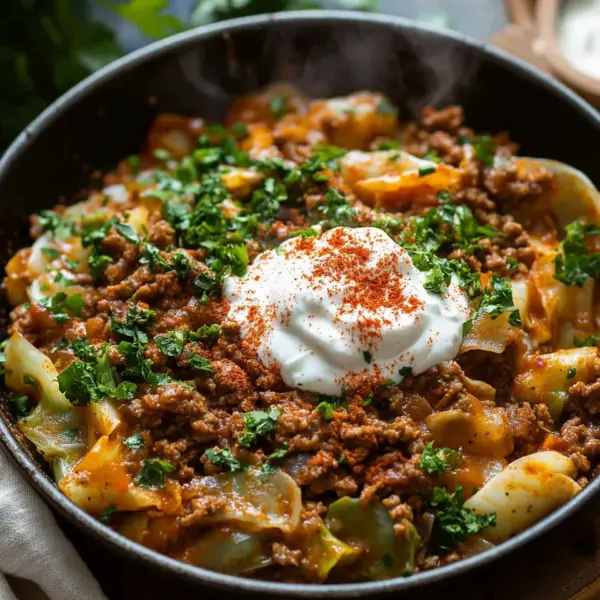Bombastische Spitzkohl-Hackfleisch-Pfanne