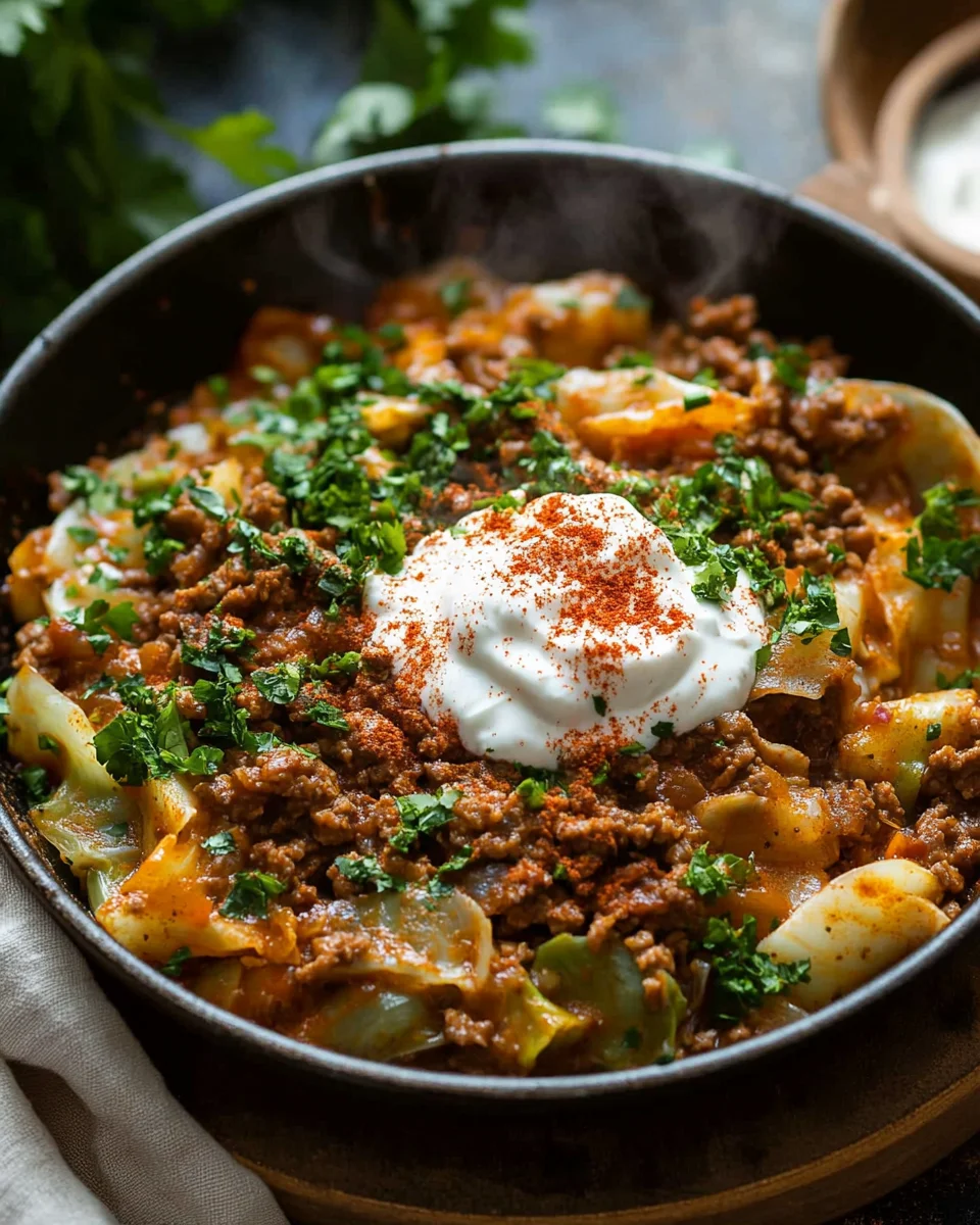 Bombastische Spitzkohl-Hackfleisch-Pfanne