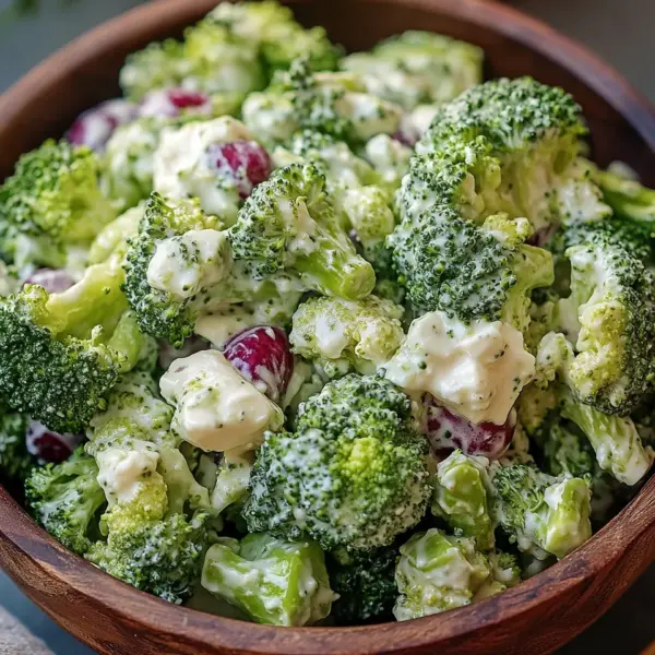 Brokkoli-Salat mit cremiger Sauce