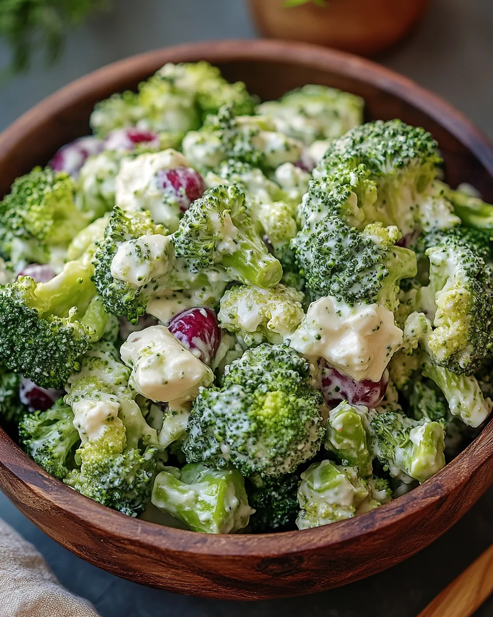 Brokkoli-Salat mit cremiger Sauce