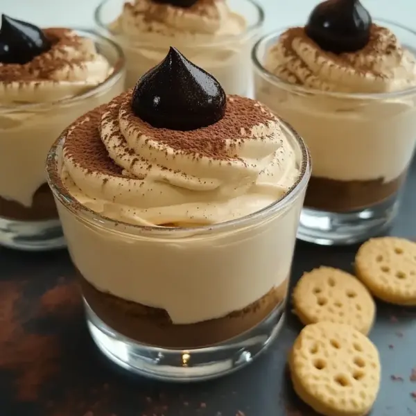 Capuccino-Creme, die wie Tiramisu schmeckt