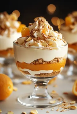 Eierlikör-Mousse mit Spekulatius-Creme und Mandarinen