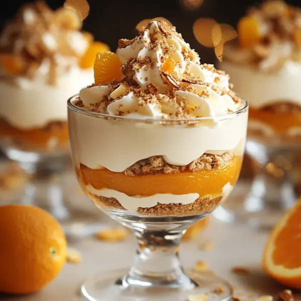 Eierlikör-Mousse mit Spekulatius-Creme und Mandarinen