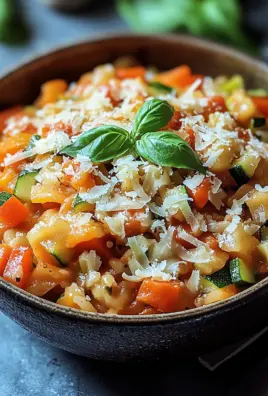 Ein-Topf-Kritharaki mit Gemüse und Parmesan