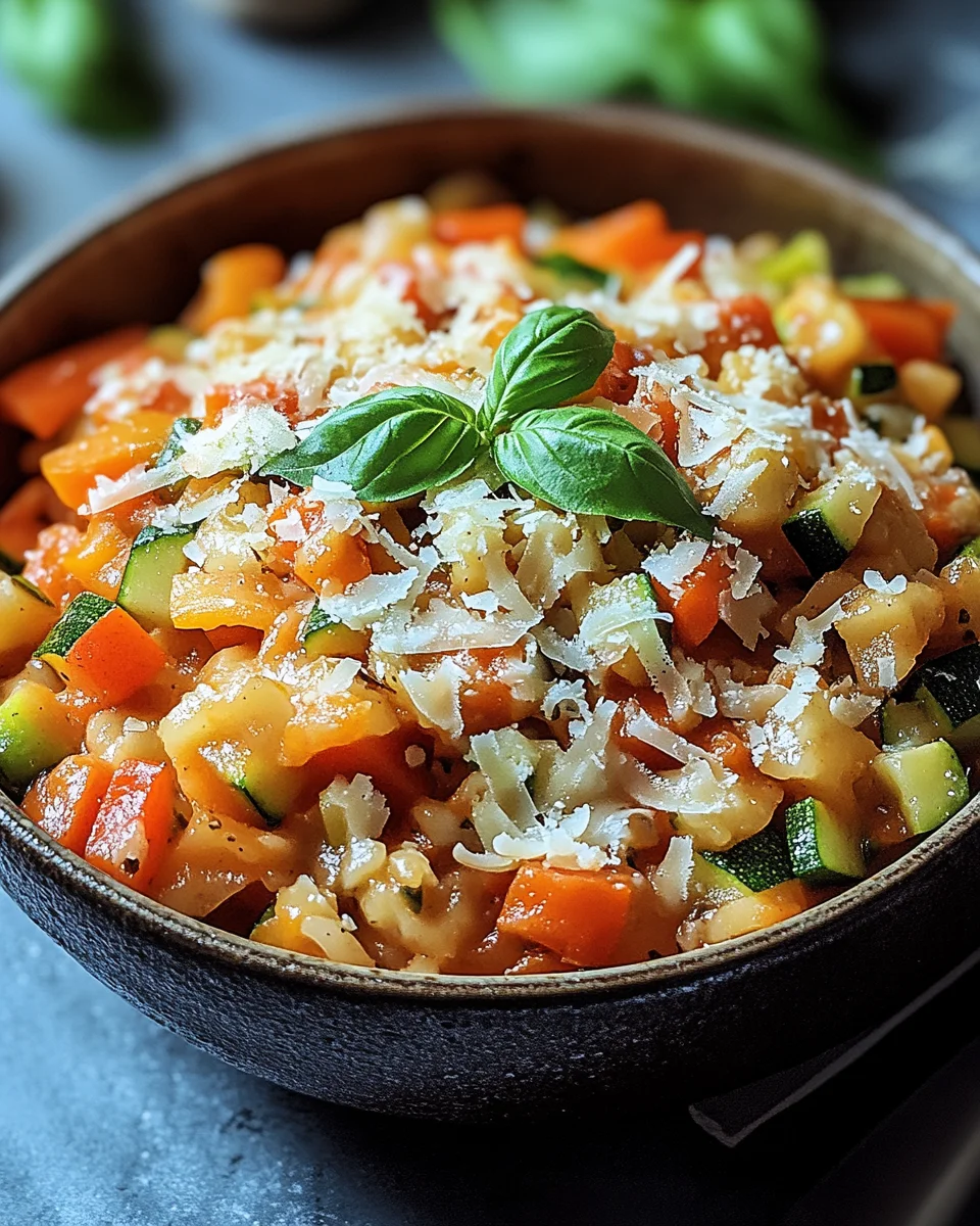 Ein-Topf-Kritharaki mit Gemüse und Parmesan 24 Ein-Topf-Kritharaki mit Gemüse und Parmesan