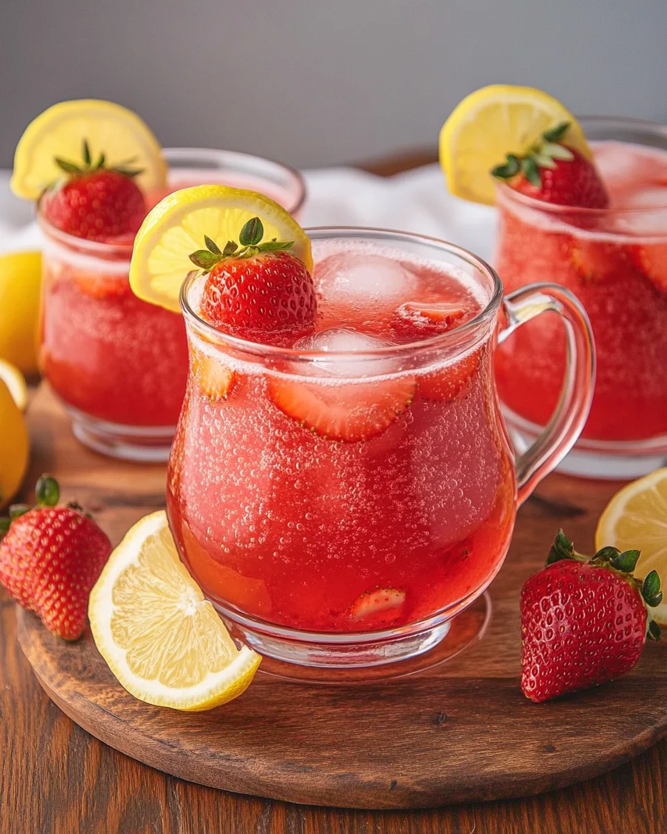 Erdbeer-Zitronen-Limonade selber machen ohne Zucker