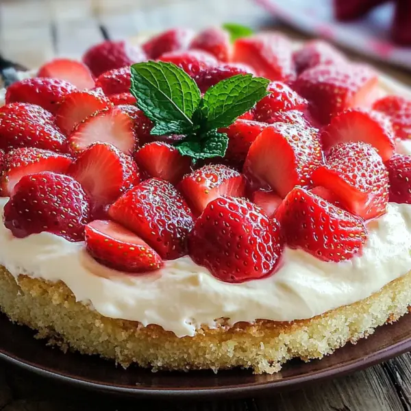 Erdbeerkuchen mit Schmand-Vanillecreme Rezept