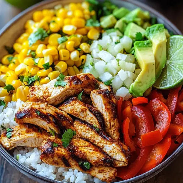 Fajita-Huhn-Burrito-Schüssel