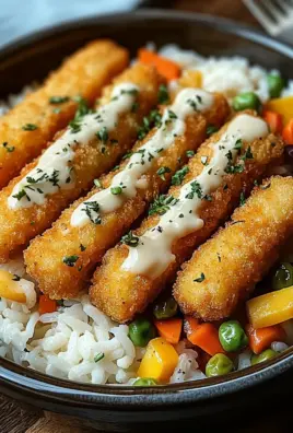 Fischstäbchen-Auflauf mit Reis und Gemüse