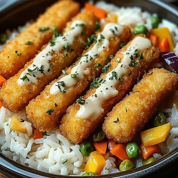 Fischstäbchen-Auflauf mit Reis und Gemüse