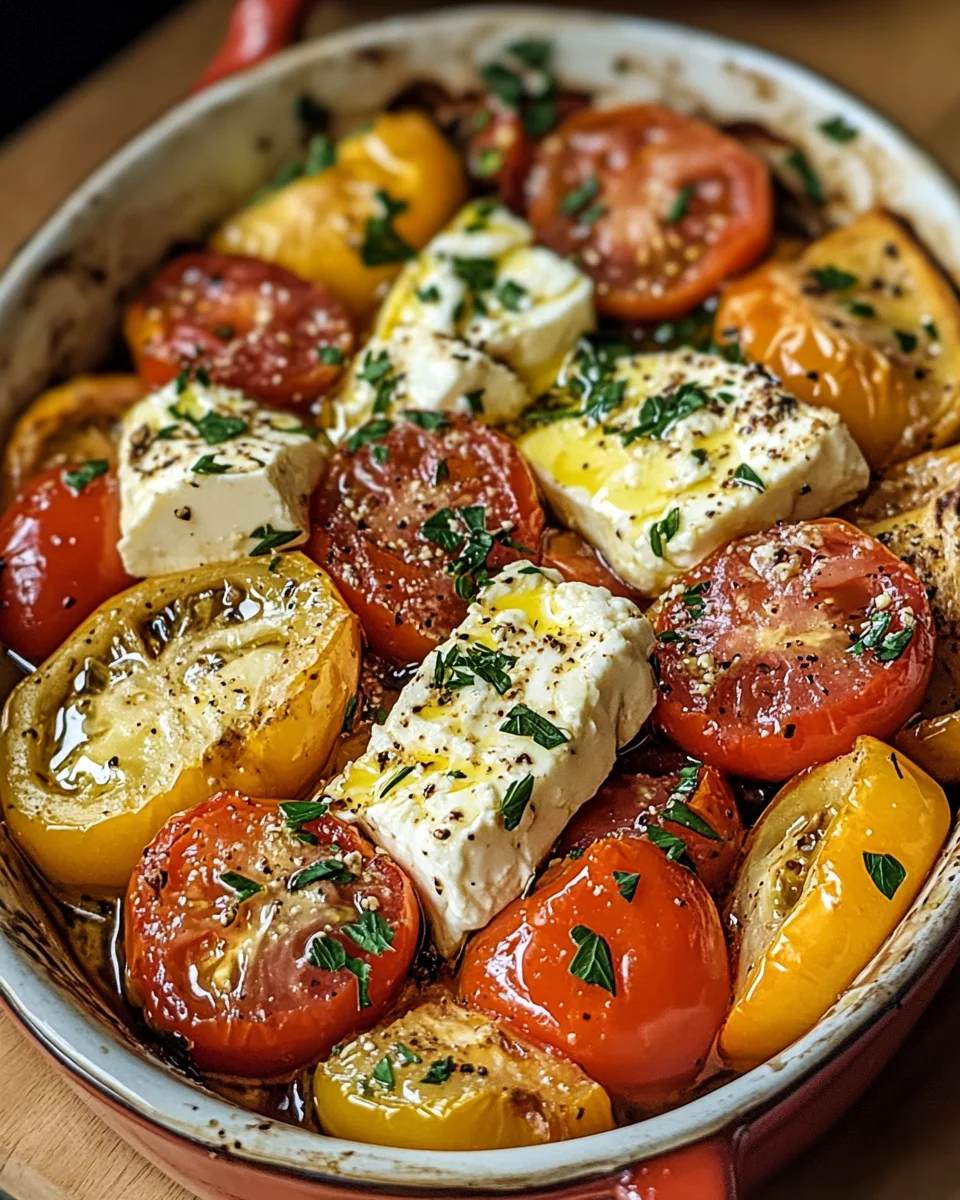 Griechischer Feta Auflauf mit Tomaten