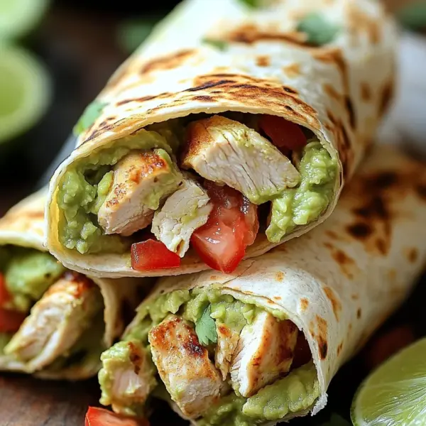 Guacamole Chicken Wraps