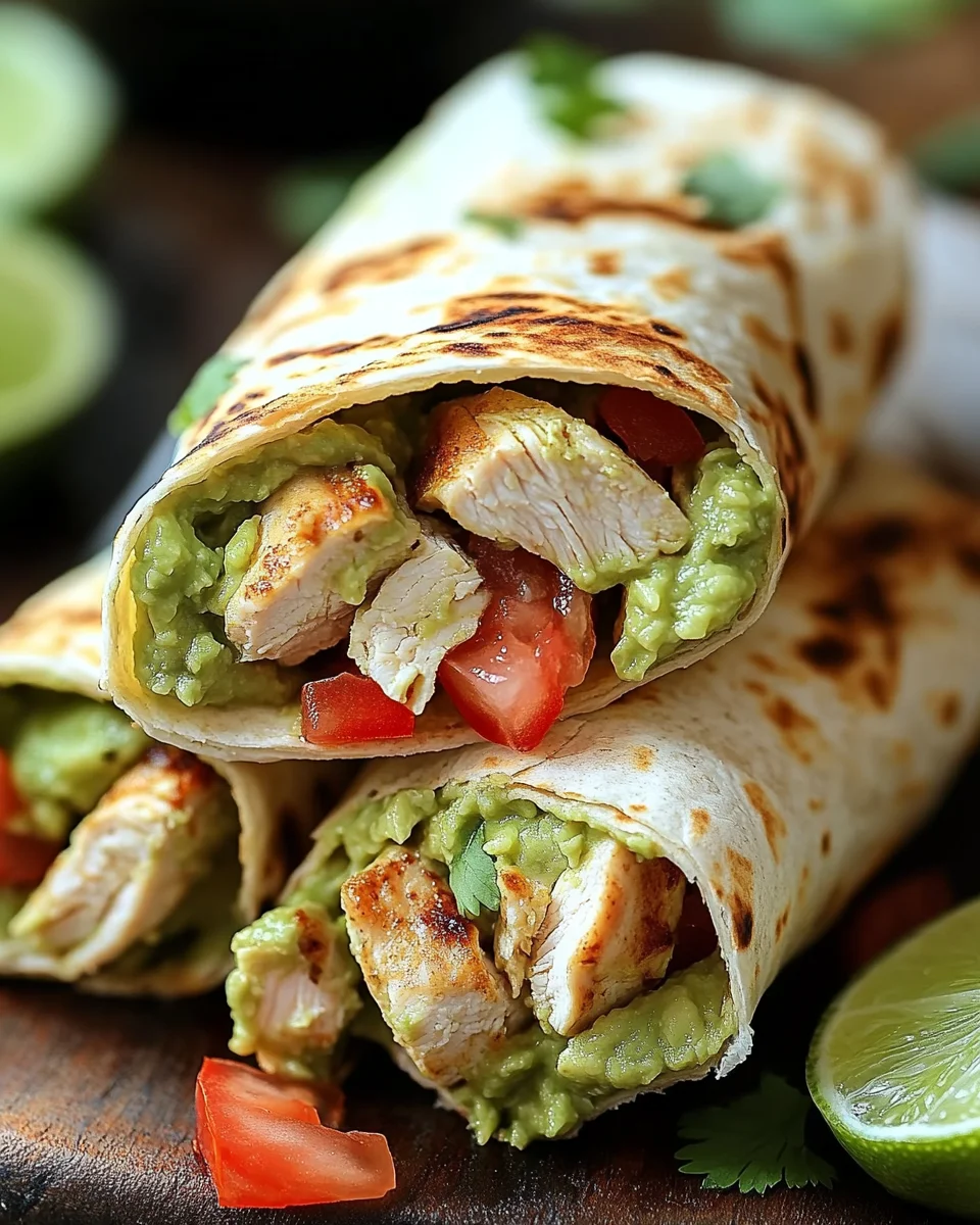 Guacamole Chicken Wraps