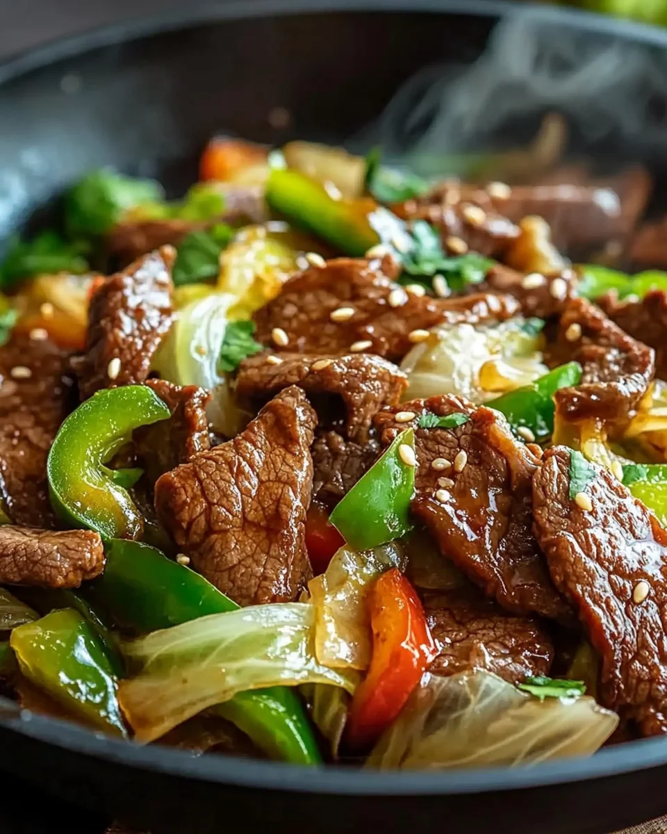 Hearty Beef and Cabbage Wok