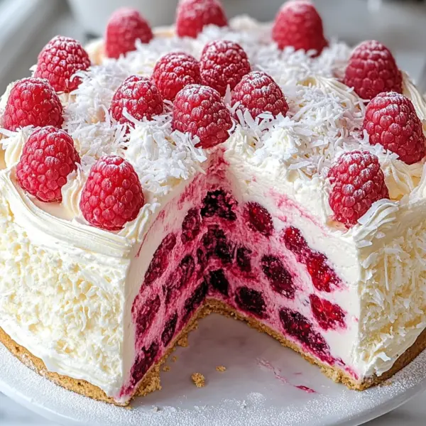 Himbeer-Raffaello-Torte ohne Gelatine