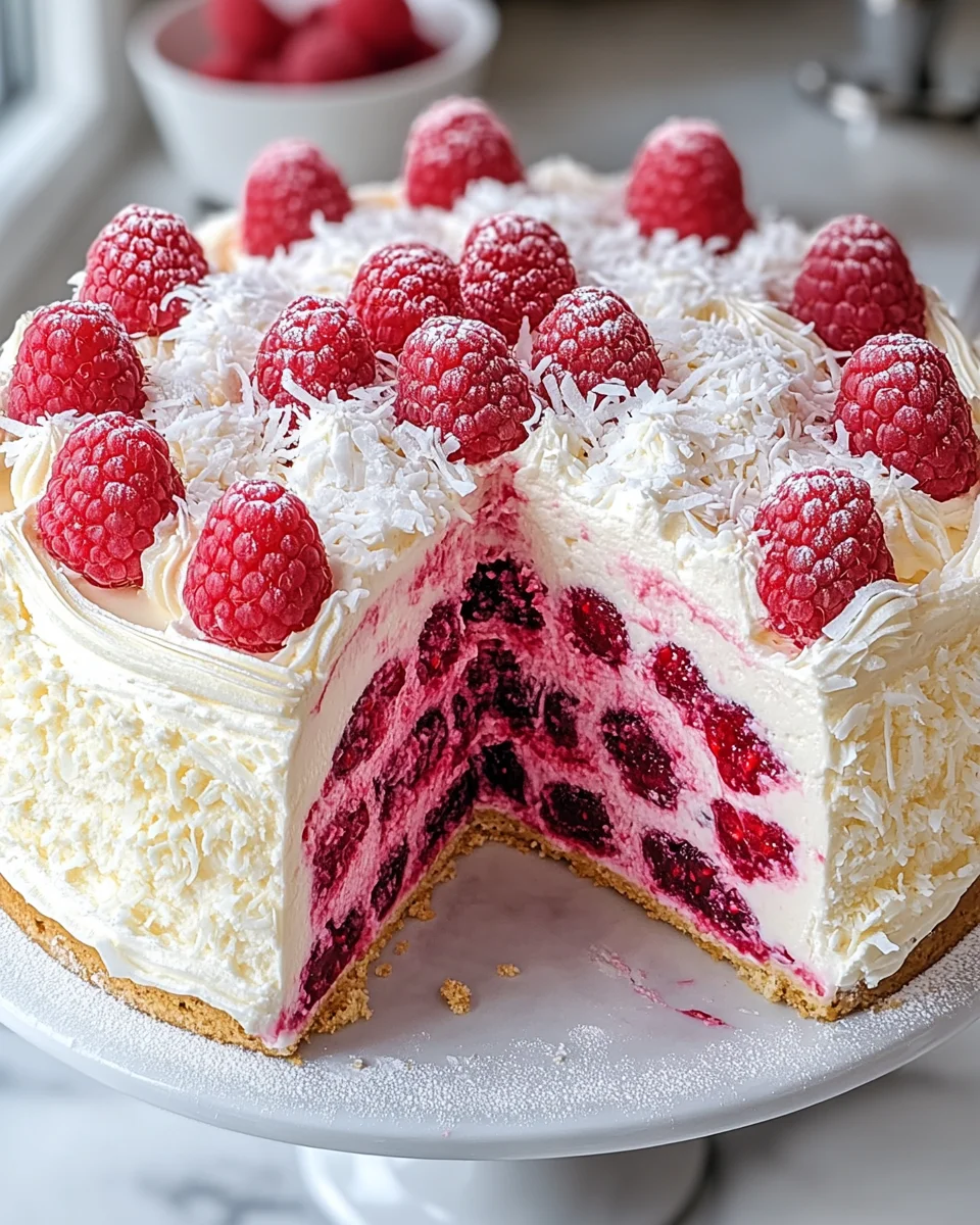Himbeer-Raffaello-Torte ohne Gelatine
