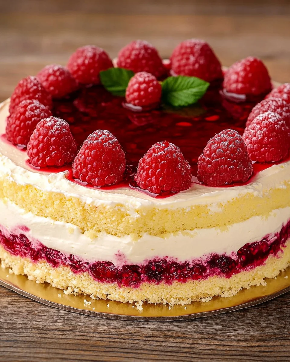 Himbeertorte mit Paradiescreme