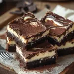K&auml;sekuchen Brownies mit Frischk&auml;se und Schokolade