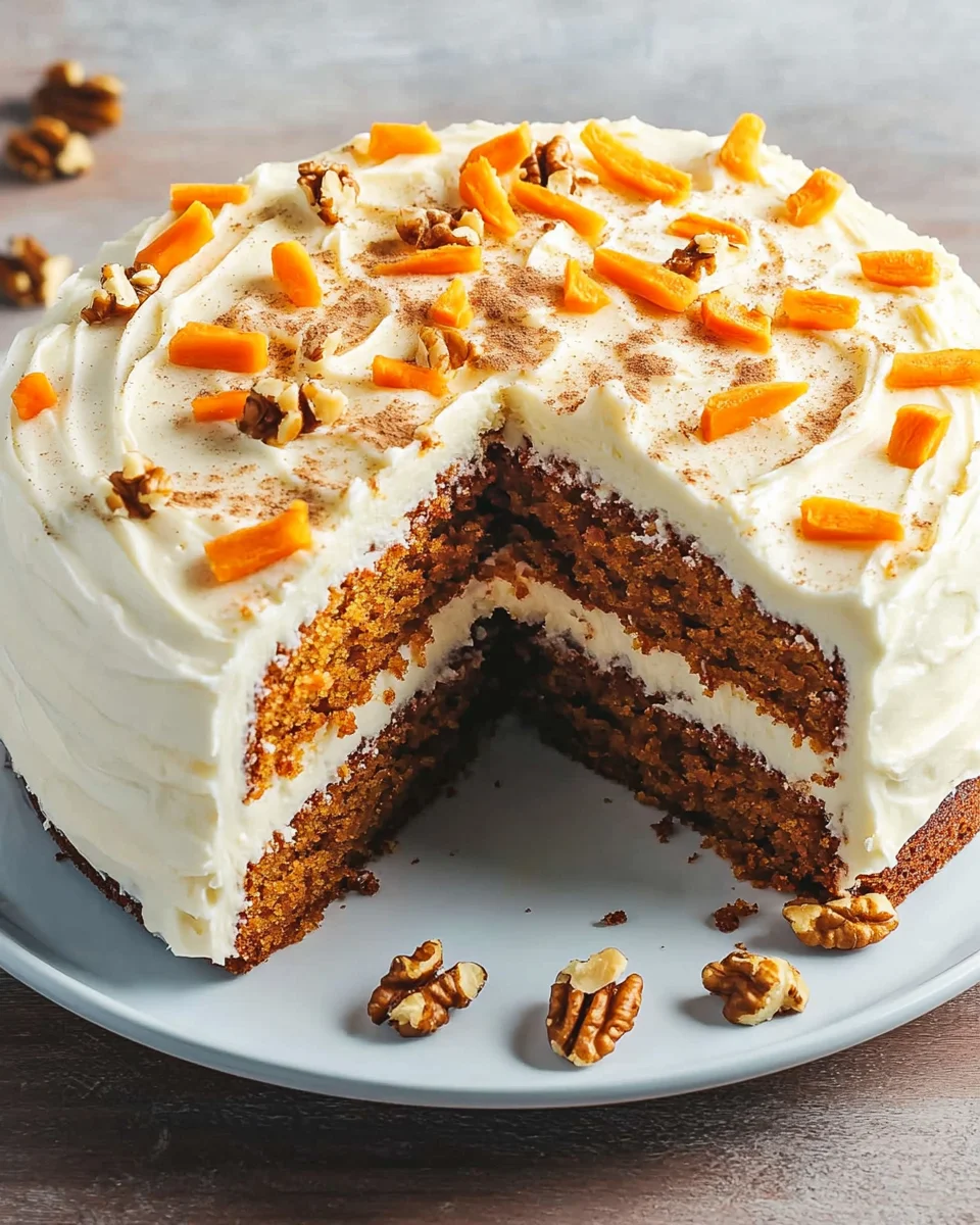 Karottenkuchen mit Frischk&auml;se-Frosting
