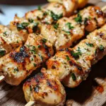 Knoblauch-Parmesan-H&auml;hnchenspie&szlig;e
