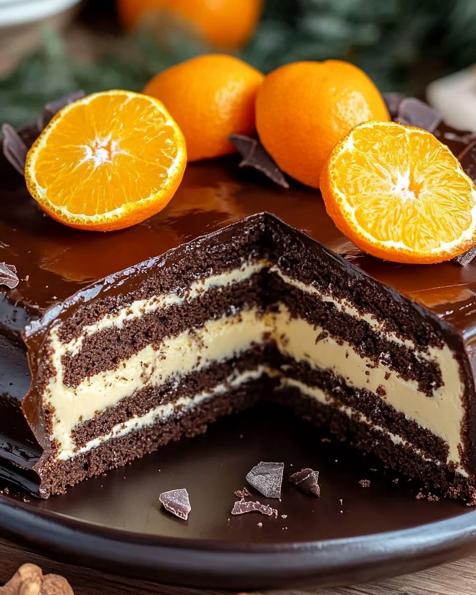Lebkuchen-Torte mit Paradiescreme und Mandarinen 22 Lebkuchen-Torte