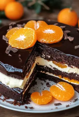 Lebkuchen-Torte mit Paradiescreme und Mandarinen