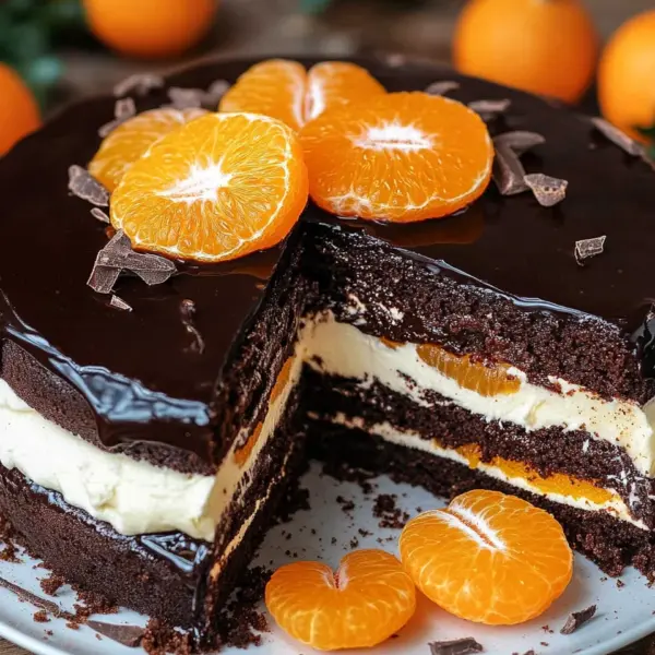 Lebkuchen-Torte mit Paradiescreme und Mandarinen